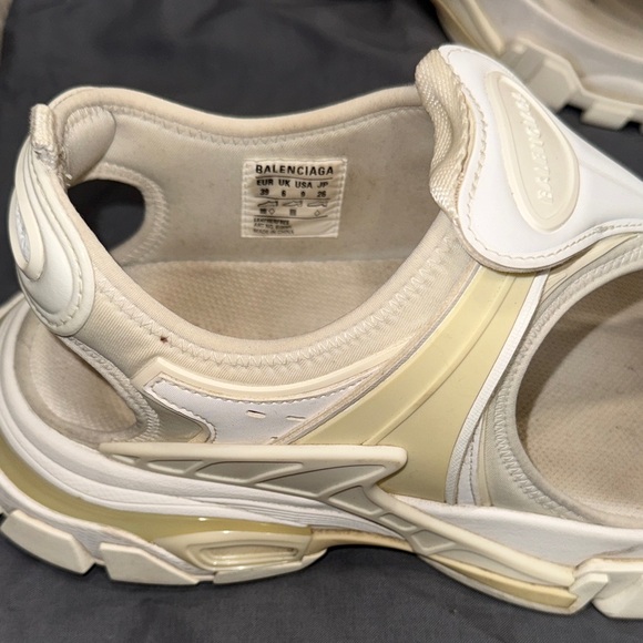Balenciaga White Cream Sport Sandals - Picture 3 of 7